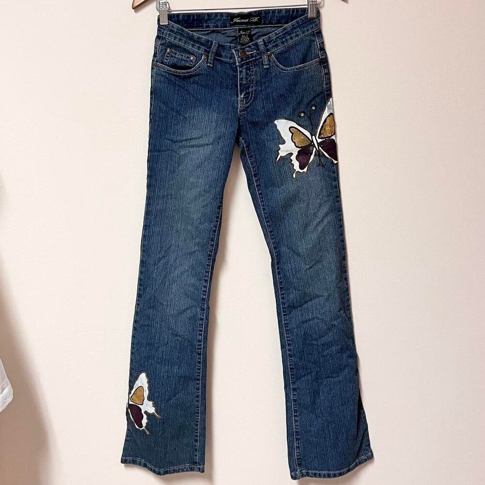 Y2k rhinestone butterfly low